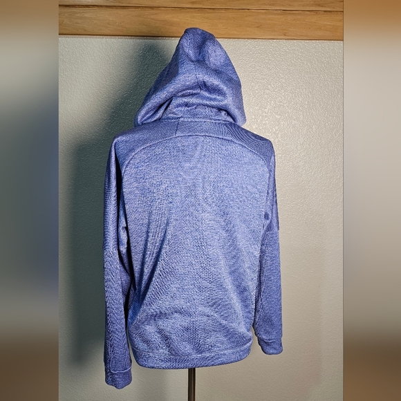 Kids Girls Womans Adidas Blue Purple Performance Hoodie Large Size 16 18 Hooded - Picture 5 of 9